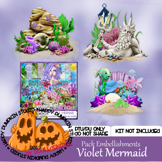 EXCLUSIVE HPS Violet Mermaid Match Embellishments